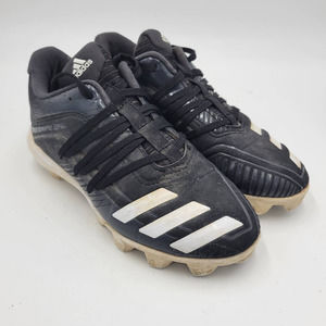 Adidas Boy's Afterburner 6 MD Youth Baseball Cleats Black/White (DB3107) Size 1
